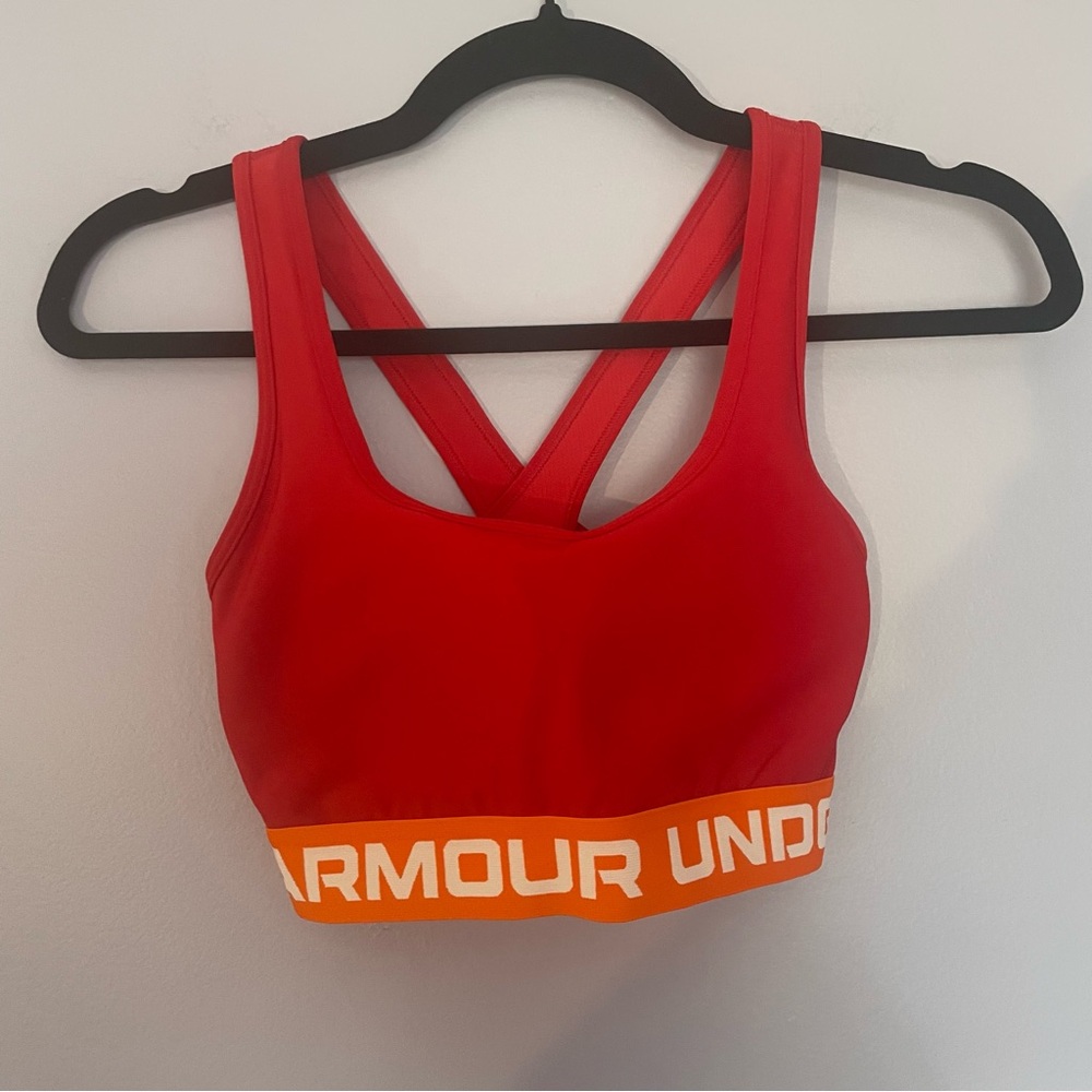 Under Armour Red and Orange Sports Bra